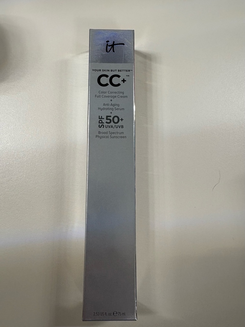 it cosmetics CC+ Cream SPF 50+ in Silver Packaging